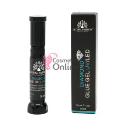 Adeziv UV pentru aplicat strasuri si decoratiuni pe unghii, Diamond Global Fashion 10 ml, art 4307